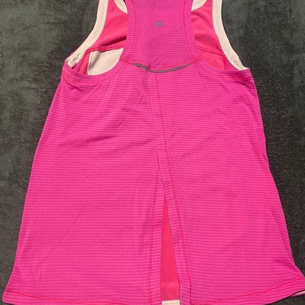 Bright Pink Lululemon Tank with Open Back